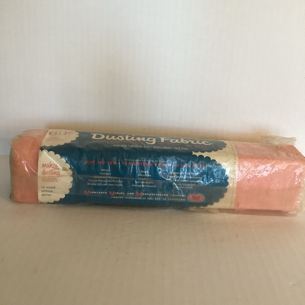 Pink Dusting Fabric Roll Vtg